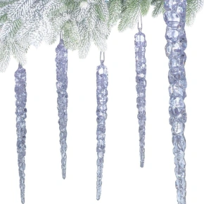 KŘIŠŤÁLOVÉ RAMPOUCHY ZÁVĚSNÁ DEKORACE 22CM 4KS