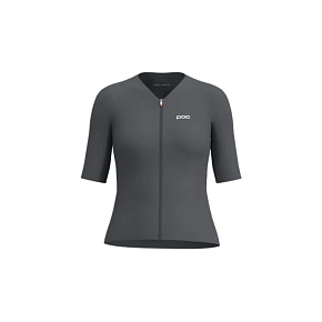 Cyklistické tričko POC W's Raceday S/S Jersey, šedé