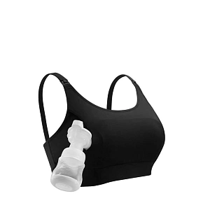 Momcozy kojící podprsenka typu „hands-free“, černá, velikost 2XL Momcozy kojící podprsenka typu „hands-free“, černá, velikost 2XL
