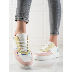 Originální dámské vícebarevné  tenisky bez podpatku 8757