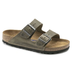 Dámské/pánské žabky Birkenstock Arizona Soft Footbed Oiled Leather Narrow Faded Khaki (1019377)