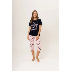 Dámské pyžamo 135/256 tm. modré s růžovou - Karol