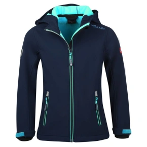 TrollKids Dívčí softshellová bunda Trollfjord Jacket navy/mint navy blue (175-132)