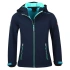 TrollKids Dívčí softshellová bunda Trollfjord Jacket navy/mint navy blue (175-132)
