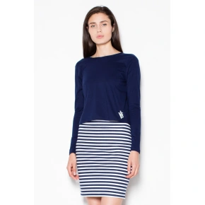 Denní šaty VT065 modro-bílé - Venaton