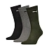 Ponožky Puma Crew, 3 páry, černé, šedé, zelené, 880355, 28