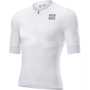 Rockbros pánské cyklistické tričko, bílé, 3D, velikost 2XL Rockbros pánské cyklistické tričko, bílé, 3D, velikost 2XL