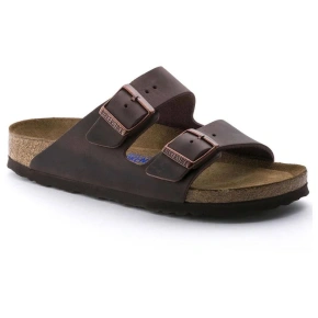 Dámské žabky Birkenstock Arizona Soft Footbed Oiled Leather Habana narrow (0452763)