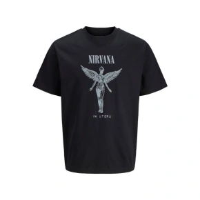 Jack&Jones tričko Nirvana JPRBLUNIRVANA SS TEE 12287521 BLACK