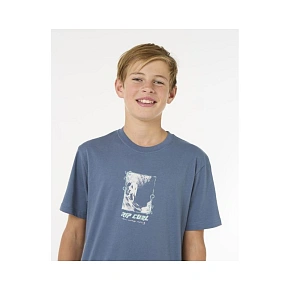 Tričko RIP CURL Raw Energy Frame Tee – chlapecké, tmavě modré