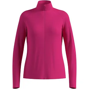 Bluza rozpinana damska Odlo ESSENTIAL WARM FULL ZIP Mid layer full zip różowa   L