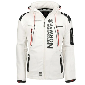 Geographical Norway pánská rychleschnoucí sportovní bunda s kapucí Techno MEN 056 BS3 white (WU1060H/GN) pánské