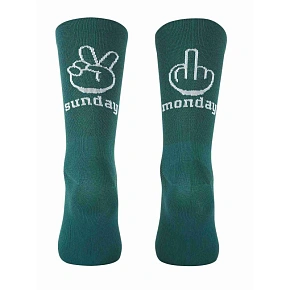 Cyklistické ponožky NORTHWAVE Sunday Monday Sock, smaragdové