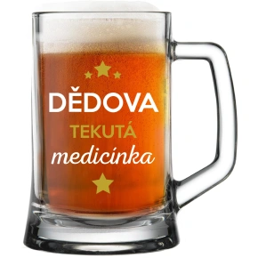 DĚDOVA TEKUTÁ MEDICÍNKA - pivní sklenice 0,5 l