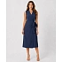 Dámské elegantní zavinovací šaty S275 tmavě modré - Stylove