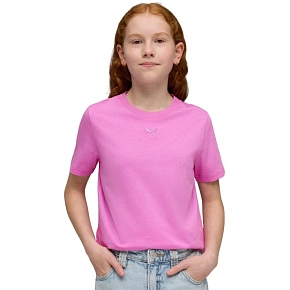 Puma ESS Centered Cat Logo Tee pink 692972 74 dětské tričko