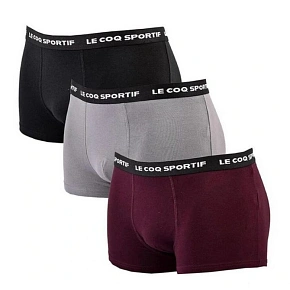 Le Coq Sportif pánské boxerky 3PAK černé šedé vínové Le Coq Sportif pánské boxerky 3PAK černé šedé vínové