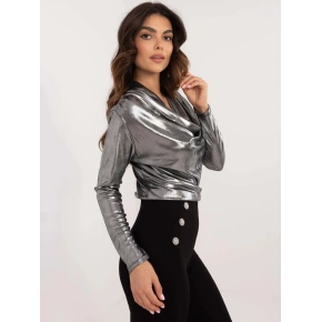 Dámská halenka DHJ BZ 15268.30 Stříbrno černá - FPrice