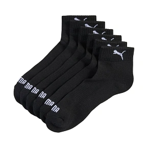 Ponožky Puma Cushioned Quarter, balení po 3 kusech, černé, 938581 01 Ponožky Puma Cushioned Quarter, balení po 3 kusech, černé, 938581 01