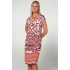 Dámské plážové šaty s krátkými rukávy 20488 318 vínová vzor - Vamp