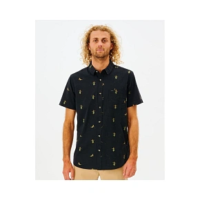 Tričko RIP CURL Hula Breach S/S, černé Tričko RIP CURL Hula Breach S/S, černé