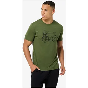 Koszulka męska SUPER.NATURAL M WANDER WHEEL TEE zielona pánské Koszulka męska SUPER.NATURAL M WANDER WHEEL TEE zielona pánské