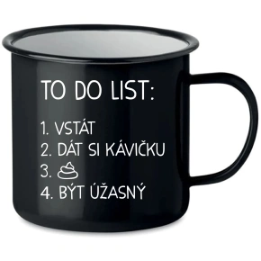 TO DO LIST: BÝT ÚŽASNÝ - černý plecháček 350 ml TO DO LIST: BÝT ÚŽASNÝ - černý plecháček 350 ml