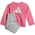 Dětské tepláky Adidas Essentials růžovo-šedé JY0303