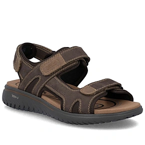 Pánské kožené sandály na suchý zip hnědé Rieker 26450-26