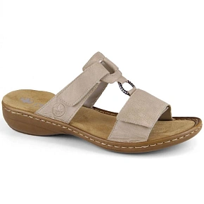 Pohodlné žabky Rieker W RKR681 beige