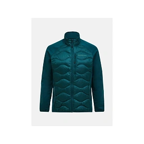 Pánská péřová bunda PEAK PERFORMANCE M Helium Down Hybrid Jacket, zelená barva Pánská péřová bunda PEAK PERFORMANCE M Helium Down Hybrid Jacket, zelená barva