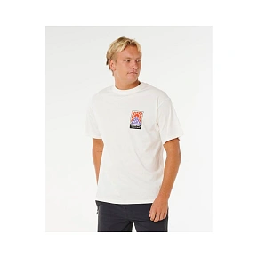 Pánské tričko RIP CURL Search Dawn Tee, bílé Pánské tričko RIP CURL Search Dawn Tee, bílé