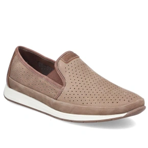 Skórzane półbuty męskie ażurowe mokasyny brązowe Rieker 11955-64 Skórzane półbuty męskie ażurowe mokasyny brązowe Rieker 11955-64