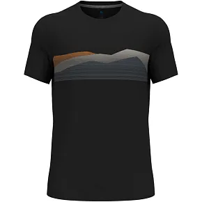 Koszulka z krótkim rękawem męska ODLO F-Dry Ridgeline T-Shirt Crew Neck s/s czarna pánské Koszulka z krótkim rękawem męska ODLO F-Dry Ridgeline T-Shirt Crew Neck s/s czarna pánské