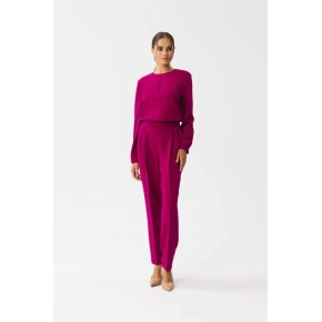 Dámský overal s děleným výstřihem S355 bordó - Stylove