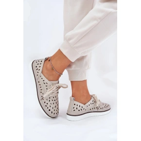 Dámské polobotky LR51-610 Světle béžová s ecru - S.Barski