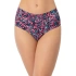 Dámské kalhotky Cranberries simple brasil maxi tm. modré s růž. vzorem - JULIMEX