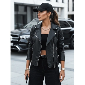 Dámská kožená bunda TY3893 černá -  FashionStreet