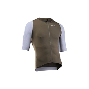 Cyklistické tričko NORTHWAVE Extreme Evo Jersey S/s, hnědé