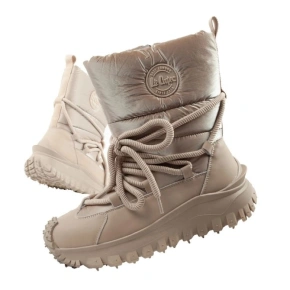 Lee Cooper dámská sportovní obuv zimní trekingová zateplená béžová přírodní kůže dámské