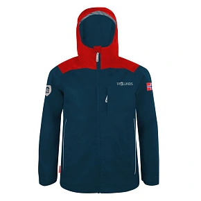 Trollkids Kids Bergen Jacket bright red/mystic blue (610-410) dětská bunda do deště pro chlapce/dívky Trollkids Kids Bergen Jacket bright red/mystic blue (610-410) dětská bunda do deště pro chlapce/dívky
