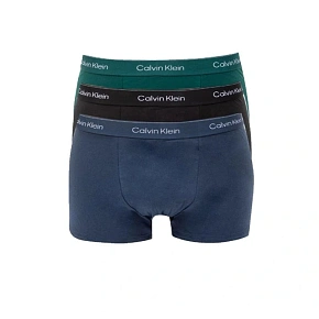 Calvin Klein boxerky pánské Relaxed 3 ks módní bavlněné zelené šedé tmavě modré