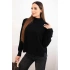 Dámský svetr volný styl 35209 Černá - K-Fashion
