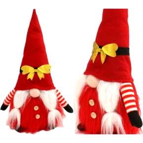 DEKORATIVNÍ SKŘÍTEK SANTA CLAUS 40CM SE ZLATOU MAŠLÍ