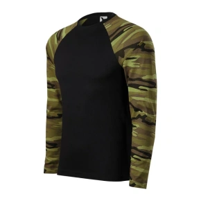 Tričko Malfini Camouflage LS M MLI-16634 camouflage green pánské
