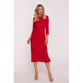 Šaty s volánkem S425 červené - Stylove Šaty s volánkem S425 červené - Stylove
