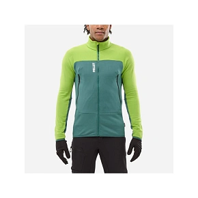 Mikina MILLET M FUSION GRID JKT zelená Mikina MILLET M FUSION GRID JKT zelená