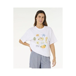 Dámské tričko RIP CURL Poolside Heritage Tee, bílé Dámské tričko RIP CURL Poolside Heritage Tee, bílé