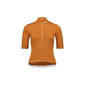 Cyklistické tričko POC W's Thermal Lite Jersey, hnědé