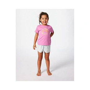 Tričko RIP CURL Rainbow Logo/Desto Tee-Girl, růžové Tričko RIP CURL Rainbow Logo/Desto Tee-Girl, růžové